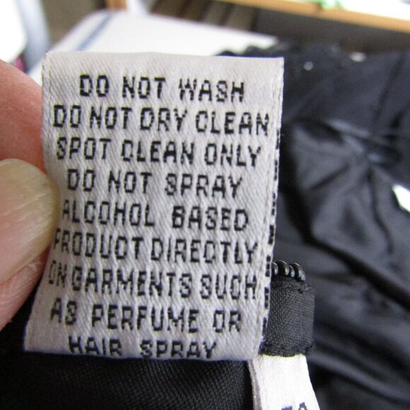 VTG Y2K Scala SILK S Beaded ASYMMETRICAL Whimsigoth Black Prom Maxi Dress - Picture 12 of 13